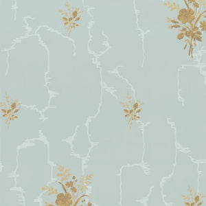 Lillesand Strand Double Gold Metallic Print With Moire Wallpaper