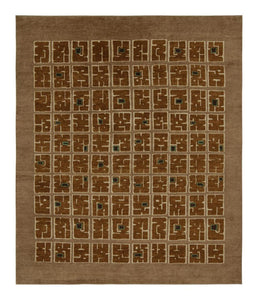 Art Deco Rug in Brown Shades