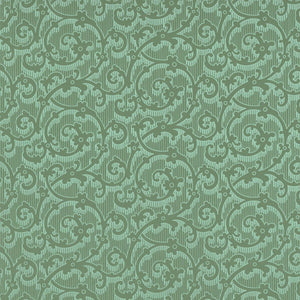 Cyfarthfa Damask Lustre Green Wallpaper