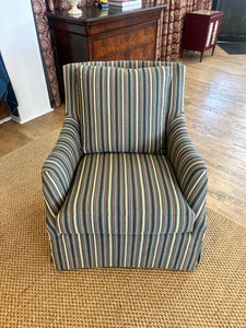 Highland House Finnigan Chair in Susan Deliss Bursa Stripe Fabric