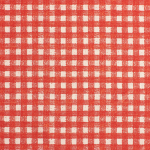 Dot Gingham Bisque Vermillion Fabric