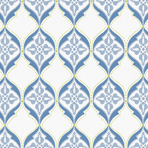 Calio with Hand Embroidery Blue Heaven Fabric