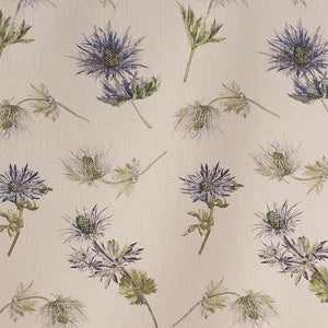 Sophie's Thistles Blue Linen Fabric