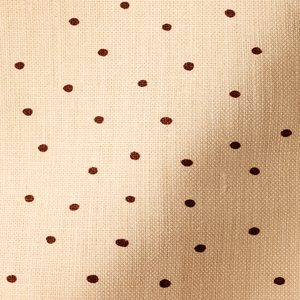 Mid Weight Linen Burgundy Spot on Milk Fabric