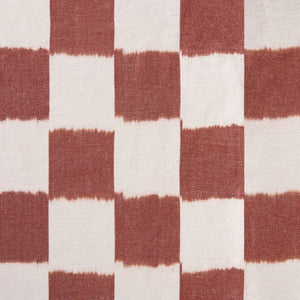 Checkerboard Burnt Terracotta Fabric