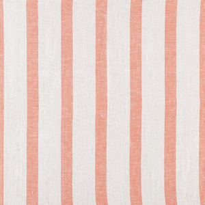 Bold Stripe Coral White Fabric