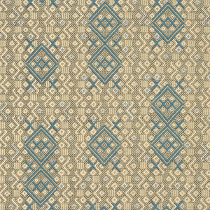 Criss Cross in Teal Moss Stone Fabric