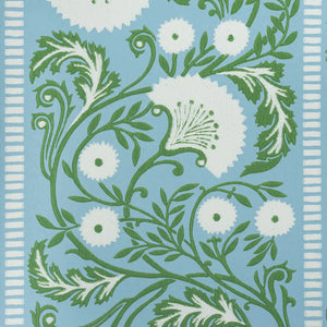 Eastern Garden Blue Wallpaper