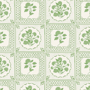 Evelyn Green Leaf Wallpaper