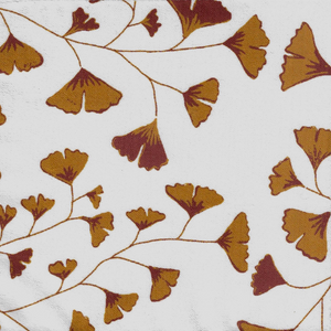 Gingko Leaves Chestnut Brown Fabric