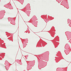 Gingko Leaves Spinel Red Fabric