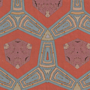 Grecian Tile Terracotta Fabric