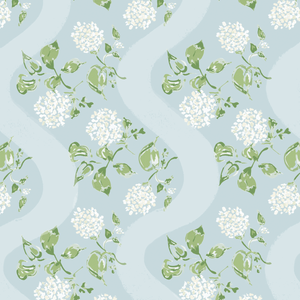 Hydrangea Wedgwood Wallpaper
