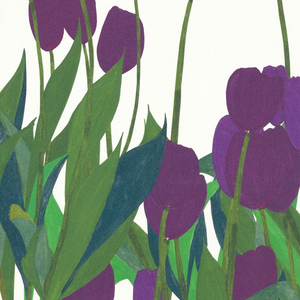 In Bloom Thistle Purple Wallpaper