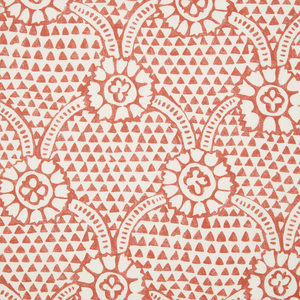 Printed Linen Ivan Terracotta Fabric