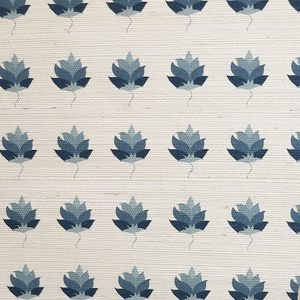Kashi Indigo Blue Sisal Grasscloth Wallpaper