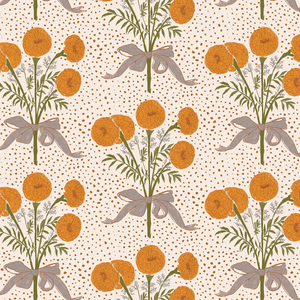 Mary Citrus Orange Fabric