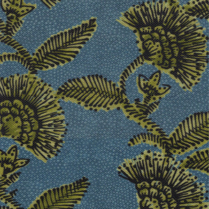 Louise Floral Navy Olive Fabric