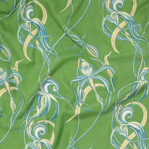 Native Orchid Green Fabric