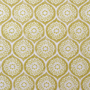 Daisy Chain Old Gold Fabric