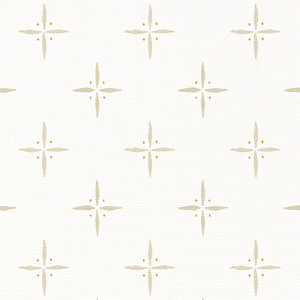 Petite Cross + Dot Bone Fabric