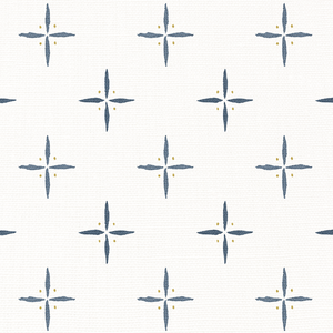 Petite Cross + Dot Indigo Fabric