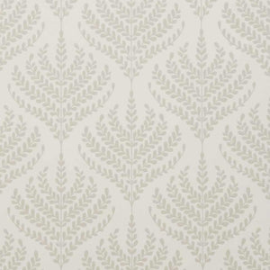 Paisley Fern Pewter White Wallpaper