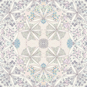 Bloomful Geometry Powder Blue Wallpaper