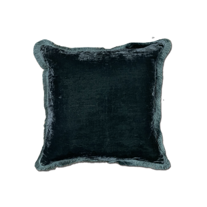 Anke Dreshel Silk Velvet Pillow w/ Fringe