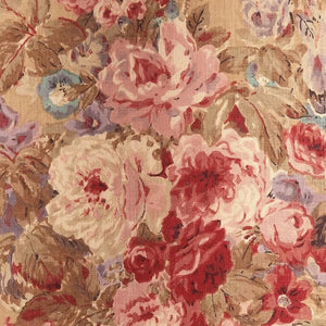 Lucy's Roses Tan Fabric