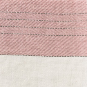 Broad Stripe Tea Rose Fabric