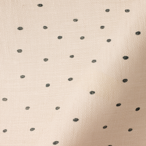 Sheer Linen Teal Spot on Chalk Fabric
