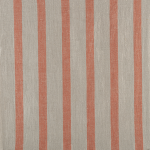 Bold Stripe Terracotta Natural Fabric
