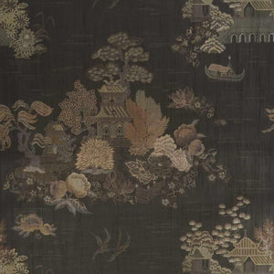 Floating Palace Twill Grey Wallpaper