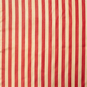 Wide Red Cream Stripe Ikat Fabric