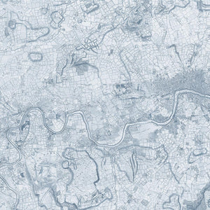 Georgian London Map Dark Blue Wallpaper