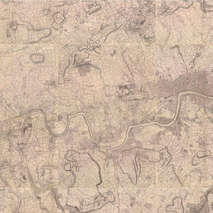Georgian London Map Sepia Wallpaper