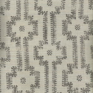 Shipibo Charcoal Metallic Grasscloth Wallpaper